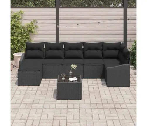 8 Daļu Dārza Dīvānu Komplekts Ar Spilveniem No Poli Rotangpalmas Vidaxl