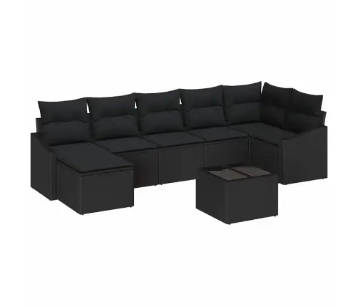 8 Daļu Dārza Dīvānu Komplekts Ar Spilveniem No Poli Rotangpalmas Vidaxl