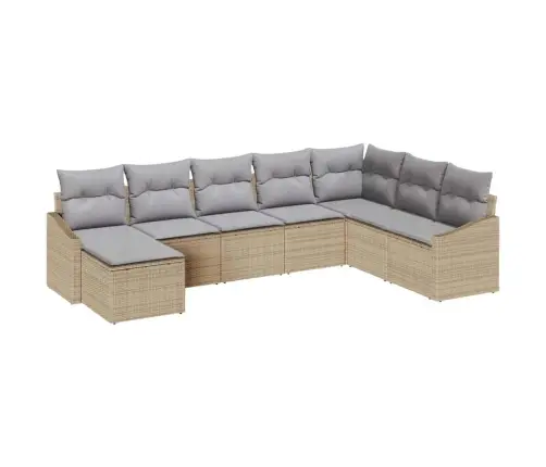 Diivanikomplekt Padjaga 8 Pcs Beež Polürotang