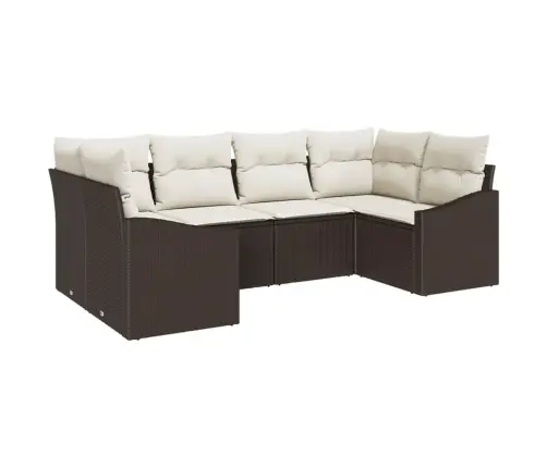 Diivanikomplekt Padjaga 6 Pcs Pruun Polürotang