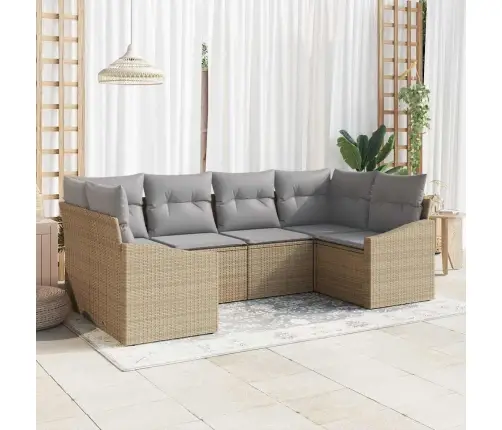 Diivanikomplekt Padjaga 6 Pcs Beež Polürotang