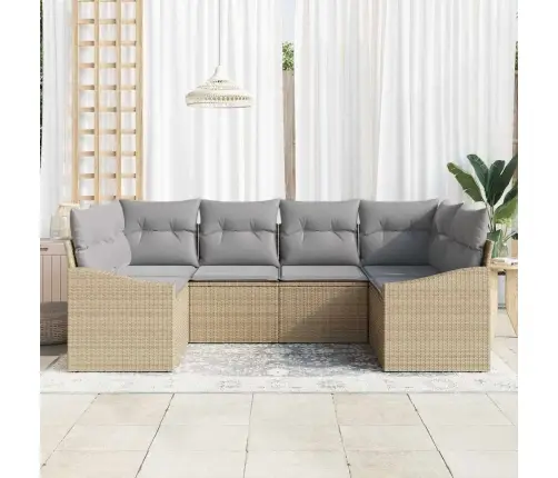 Diivanikomplekt Padjaga 6 Pcs Beež Polürotang