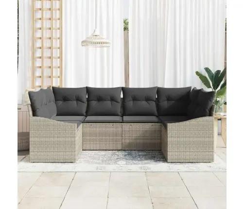 Diivanikomplekt Padjaga 6 Pcs Helehall Polürotang