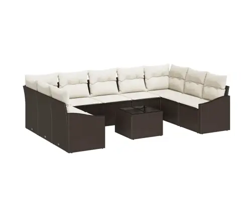 9 Gabalu Dārza Dīvānu Komplekts Ar Spilveniem Pelēkā Poli Rotangpalmas Vidaxl