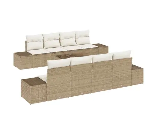 Sodo Sofų Rinkinys Su Pagalve 7 Pcs Smėlio Ir Kreminės Spalvos Sodo Sofų Rinkinys Su Pagalve 7 Pcs Smėlio Ir Kreminės Spalvos