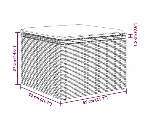 Sodo Sofų Rinkinys 4 Pcs Šviesiai Pilka Poli Ratanas