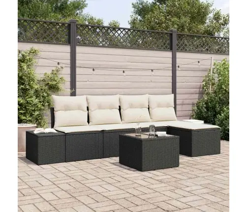 5 Daļu Dārza Dīvānu Komplekts Ar Spilveniem Brūna Poli Rotangpalma Vidaxl