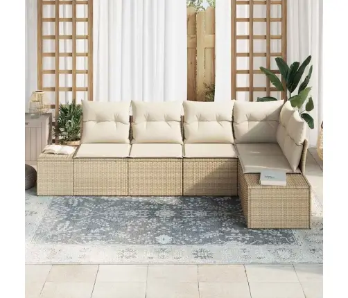 Aia Diivanikomplekt 5 Pcs Beež Polürotang