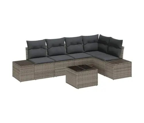 5 Gabalu Dārza Dīvānu Komplekts Ar Spilveniem Melnā Poli Rotangpalma Vidaxl