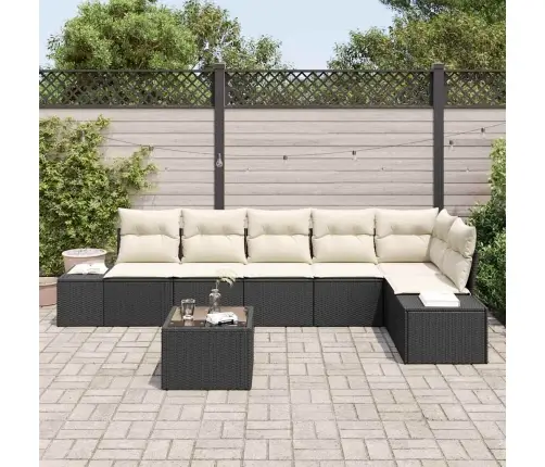 6 Daļu Dārza Dīvānu Komplekts Ar Spilveniem Brūnā Polietilēna Rotangpalma Vidaxl