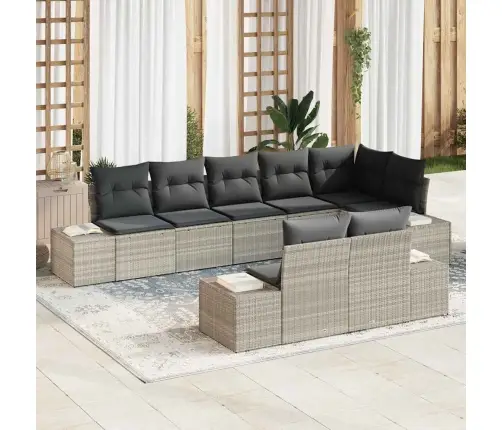 Aia Diivanikomplekt Padjaga 8 Pcs Helehall Polürotang