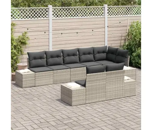 Aia Diivanikomplekt Padjaga 8 Pcs Helehall Polürotang