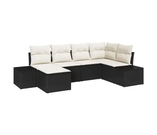 Aia Diivanikomplekt Padjaga 6 Pcs Must Ja Kreem Polürotang