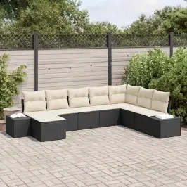 Dārza Dīvānu Komplekts Ar Spilvenu 8 Pcs 319 X 209 X 85 Cm Vidaxl
