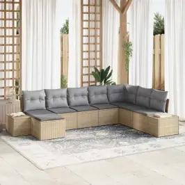 Dārza Dīvānu Komplekts Ar Spilvenu 8 Pcs 319 X 209 X 85 Cm Vidaxl