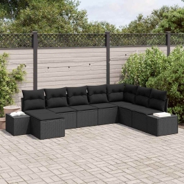Sodo Sofų Rinkinys 8 Pcs 319 X 209 X 85 Cm Poli Ratanas