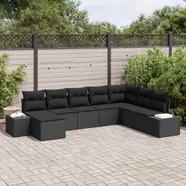 Dārza Dīvānu Komplekts Ar Spilvenu 8 Pcs 319 X 209 X 85 Cm Vidaxl
