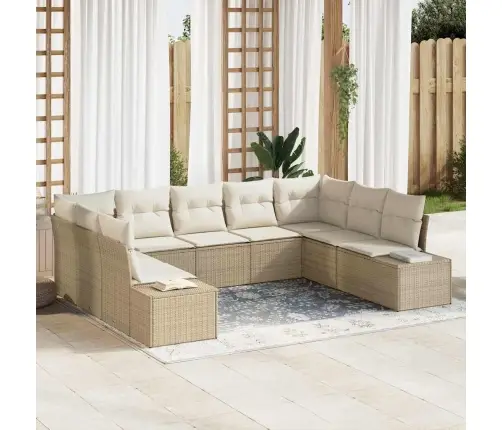 Aia Diivanikomplekt Padjaga 9 Pcs Beež Polürotang