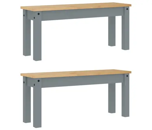 3-Daļīgs Pusdienu Mēbeļu Komplekts Panama, Pelēka Priedes Koks Vidaxl