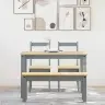 4-Daļīgs Pusdienu Mēbeļu Komplekts Panama, Pelēka Priedes Koks Vidaxl