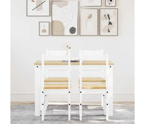 5-Osaline Söögilauakomplekt "Panama", Valge Männipuit