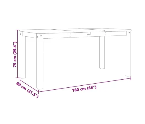 5-Daļīgs Pusdienu Mēbeļu Komplekts Panama, Pelēka Priedes Koks Vidaxl