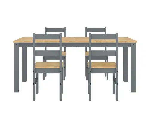 Valgomojo Komplektas Panama, 5 Dalių, Pilka Pušies Masyvas