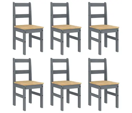 Valgomojo Komplektas Panama, 7 Dalių, Pilka Pušies Masyvas