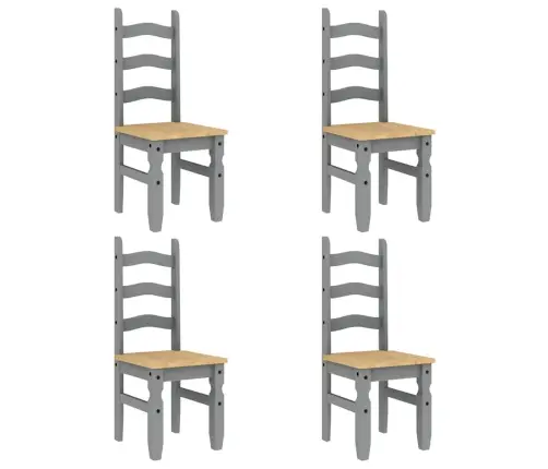 5-Daļīgs Pusdienu Mēbeļu Komplekts Panama, Pelēka Priedes Koks Vidaxl