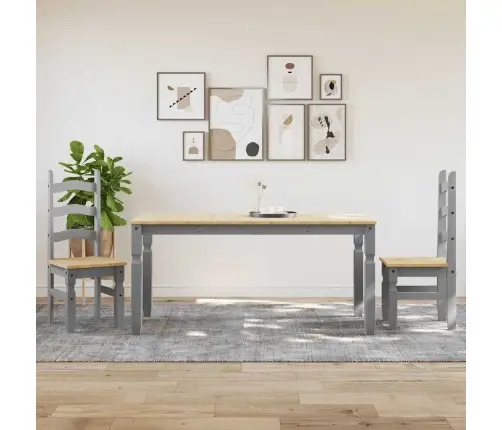 3-Daļīgs Pusdienu Mēbeļu Komplekts Panama, Pelēka Priedes Koks Vidaxl