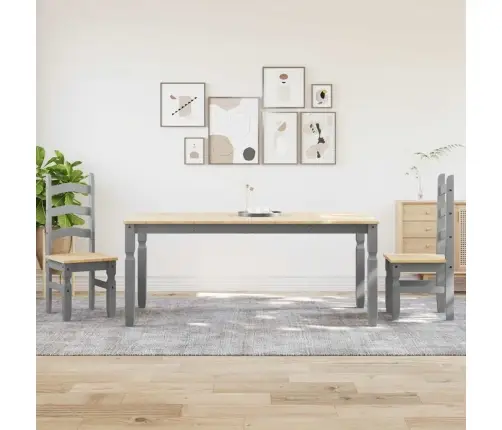 Valgomojo Komplektas Panama, 3 Dalių, Pilka Pušies Masyvas