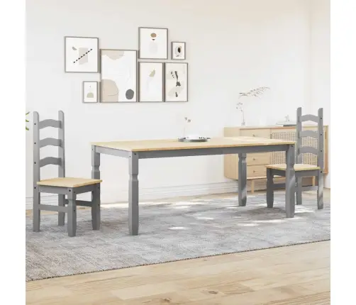 Valgomojo Komplektas Panama, 3 Dalių, Pilka Pušies Masyvas