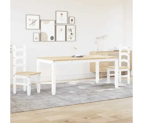 Valgomojo Komplektas Panama, 3 Dalių, Balta Pušies Masyvas