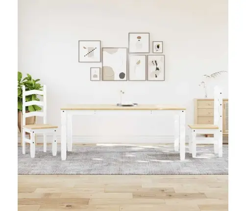 Valgomojo Komplektas Panama, 3 Dalių, Balta Pušies Masyvas