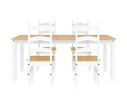 Valgomojo Komplektas Panama, 5 Dalių, Balta Pušies Masyvas