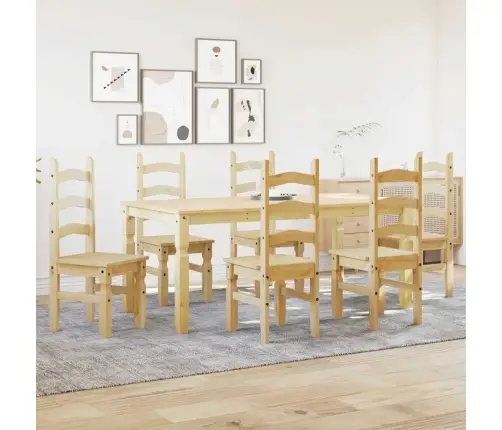 Valgomojo Komplektas Panama, 7 Dalių, Pušies Masyvas