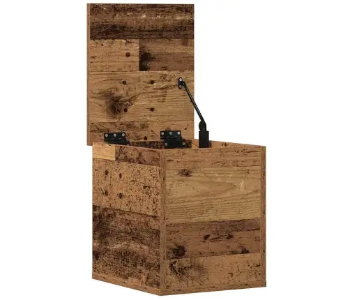 Uzglabāšanas Kaste Ar Vāku Vecs Koks 30X35X35 Cm Inženierijas Koks Vidaxl