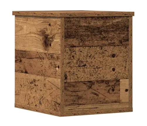 Uzglabāšanas Kaste Ar Vāku Vecs Koks 30X35X35 Cm Inženierijas Koks Vidaxl