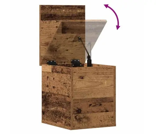 Uzglabāšanas Kaste Ar Vāku Vecs Koks 30X35X35 Cm Inženierijas Koks Vidaxl