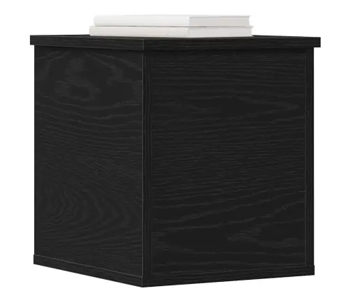 Salvestuskarp Ladustamisega Must Tamm 30 X 35 X 35 Cm Tehispuit