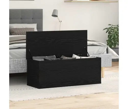 Saugojimo Dėžė Juodas Ąžuolas 90 X 35 X 35 Cm Apdirbta Mediena