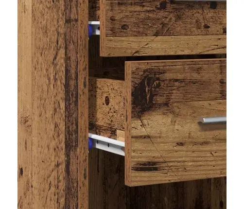 Augstais Skapītis Vecs Koks 30X42,5X185 Cm Inženierijas Koks Vidaxl