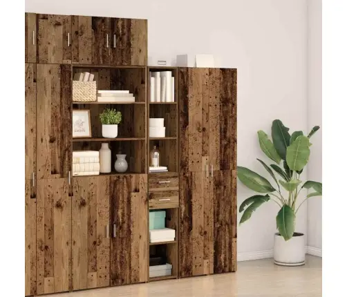 Augstais Skapītis Vecs Koks 30X42,5X185 Cm Inženierijas Koks Vidaxl