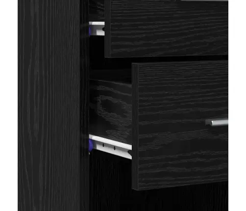 Raamatukapp Sahtliga Must Tamm 30 X 42.4 X 185.2 Cm