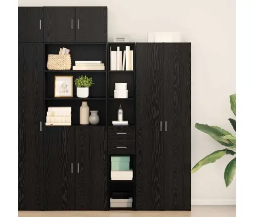 Raamatukapp Sahtliga Must Tamm 30 X 42.4 X 185.2 Cm