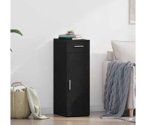 Bufete Melna Ozola 30X42,5X93 Cm Izstrādāta Koks Vidaxl