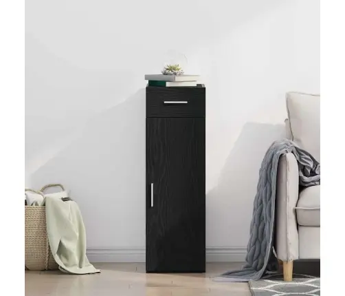 Bufete Melna Ozola 30X42,5X93 Cm Izstrādāta Koks Vidaxl