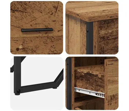 Dēlis Vecs Koks 97X32.5X74.5 Cm Vidaxl