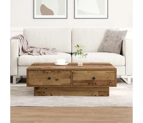 Kafijas Galds Vecs Koks Pārstrādāts Koks 90 X 90 X 28 Cm Vidaxl