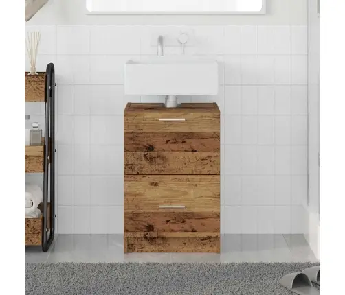 Vonios Spintelė Su Stalčių Senovinis Medis 40 X 37 X 59 Cm